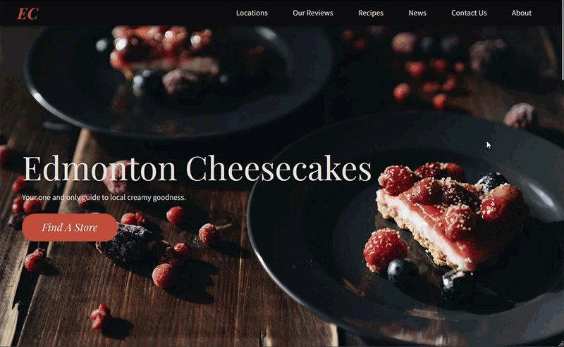 edmonton cheesecakes website